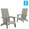 Flash Furniture Gray Modern 2 Slat Back Adirondack Chairs, PK2 2-JJ-C14509-GY-GG - alternate 6